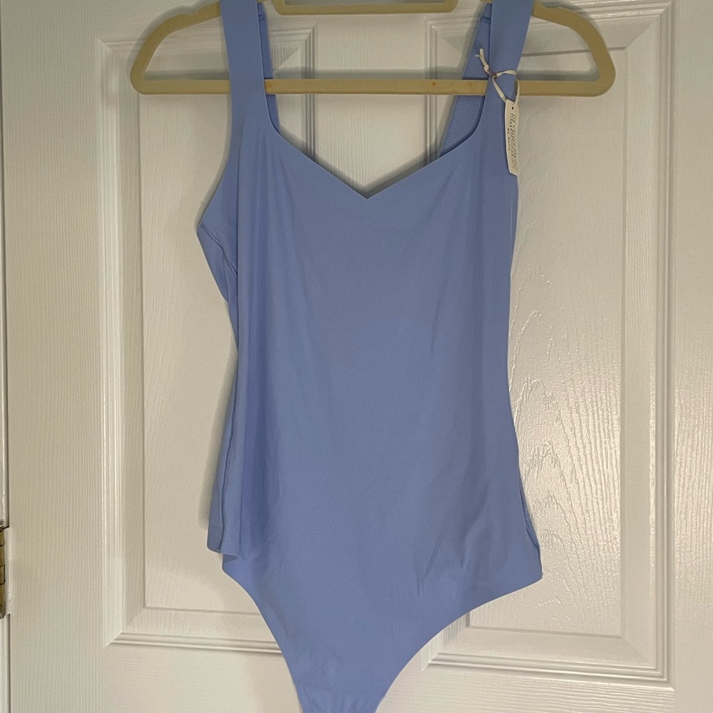NWT Aerie Smoothez Blue Tanktop Bodysuit